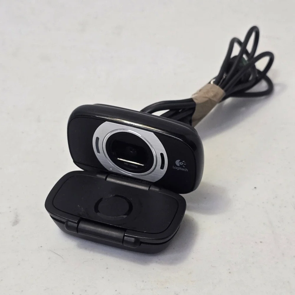 Logitech C615 Portable HD Webcam 1080p Tested Working V-U0027 Folding